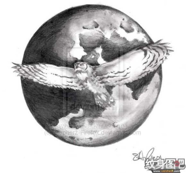 猫头鹰纹身手稿大全 (二) 98P