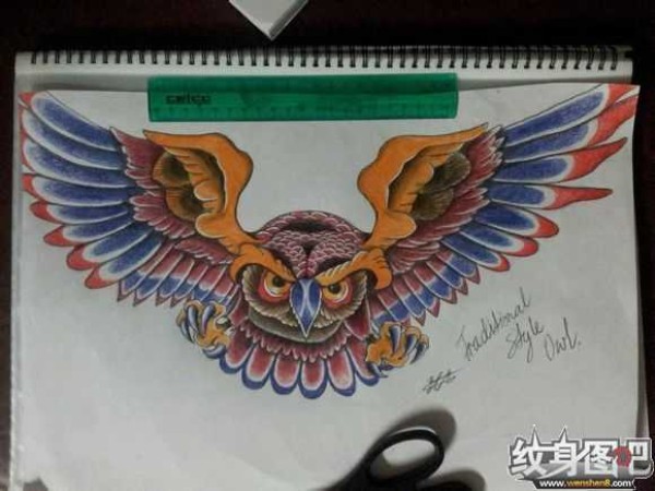猫头鹰纹身手稿大全 (二) 98P