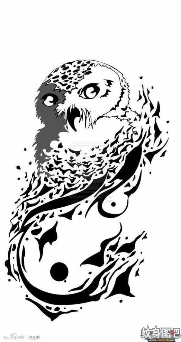 猫头鹰纹身手稿大全 (二) 98P