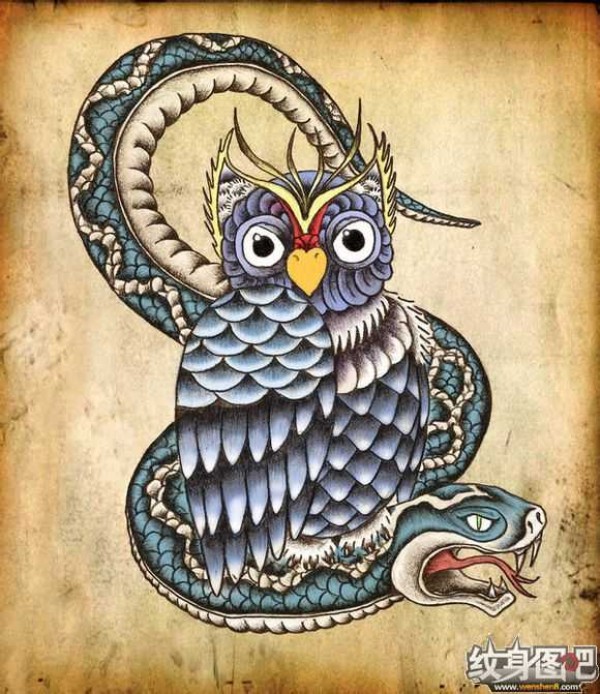 猫头鹰纹身手稿大全 (三)99P