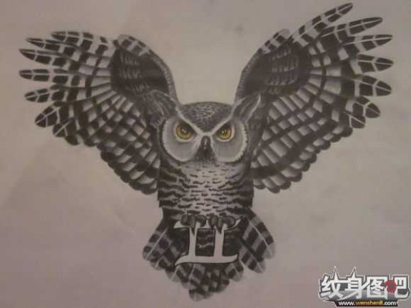 猫头鹰纹身手稿大全 (三)99P