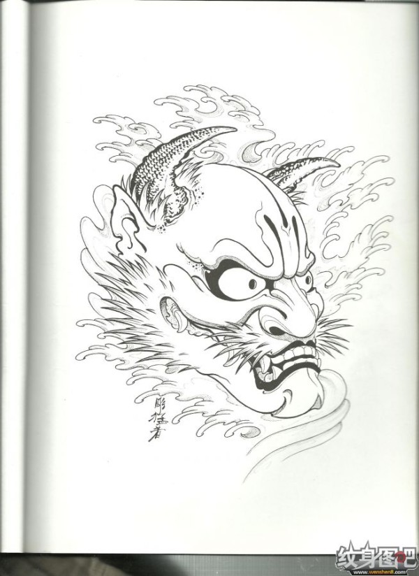雕猛者般若纹身手稿高清图集