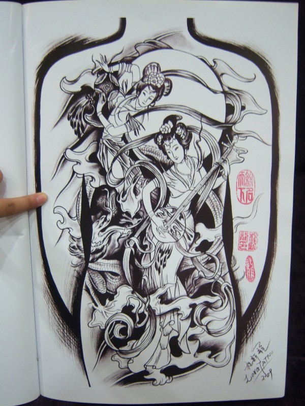 《中国仕女图》纹身手稿高清扫描图 54P