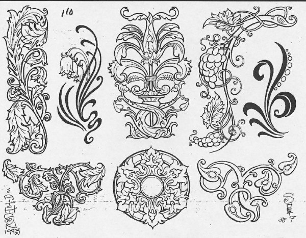 Black and Grey tattoo 黑色灰色系列纹身手稿（二）