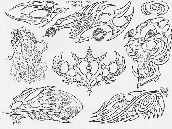 Black and Grey tattoo 黑色灰色系列纹身手稿（二）