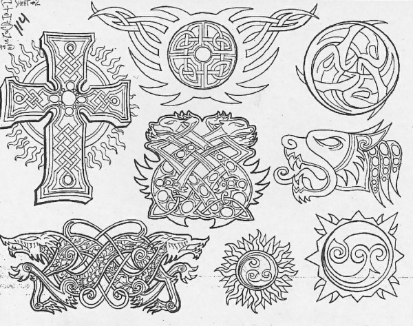 Black and Grey tattoo 黑色灰色系列纹身手稿（二）