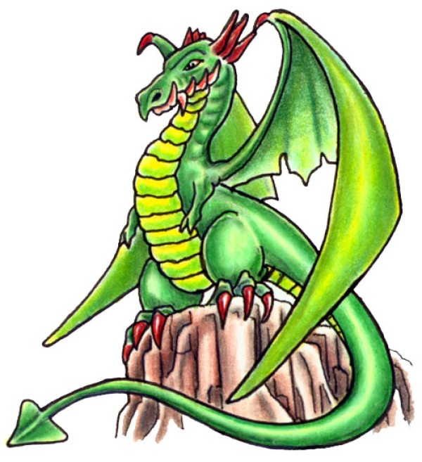 Dragons tattoo 西方龙纹身手稿
