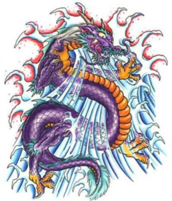 Dragons tattoo 西方龙纹身手稿