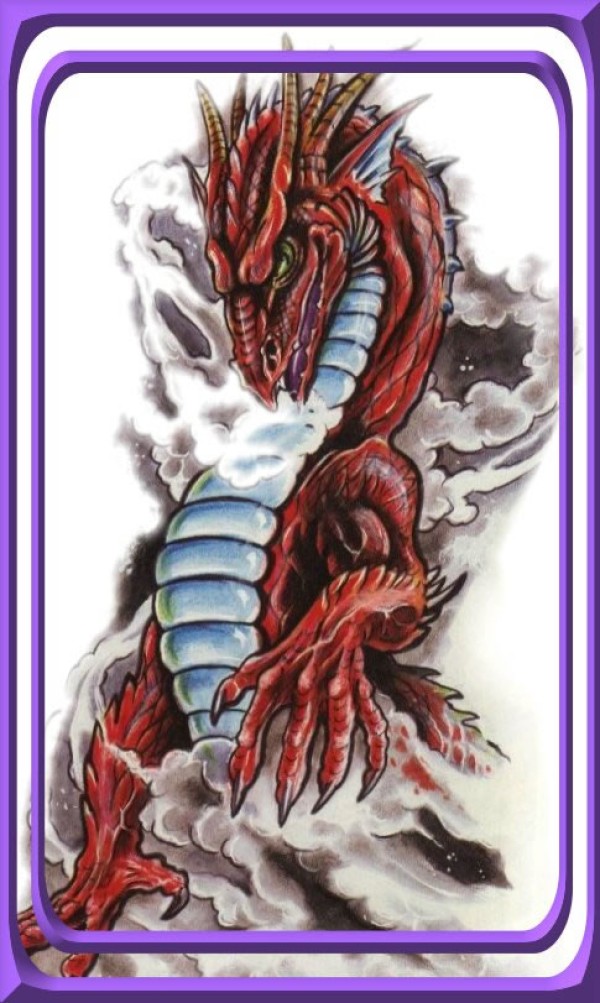 Dragons tattoo 西方龙纹身手稿