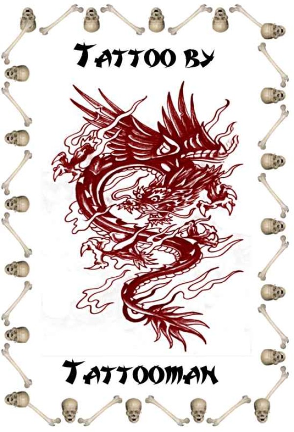 Dragons tattoo 西方龙纹身手稿