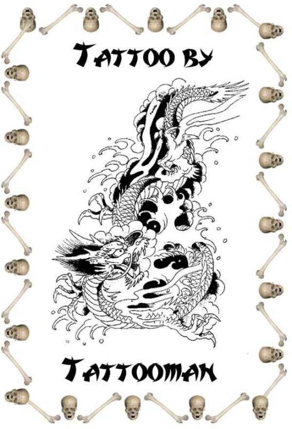 Dragons tattoo 西方龙纹身手稿