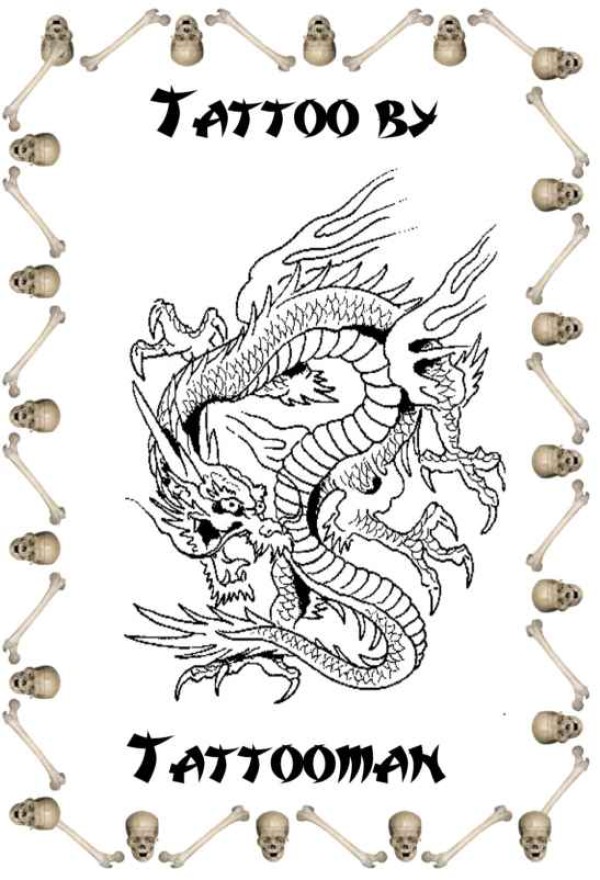 Dragons tattoo 西方龙纹身手稿