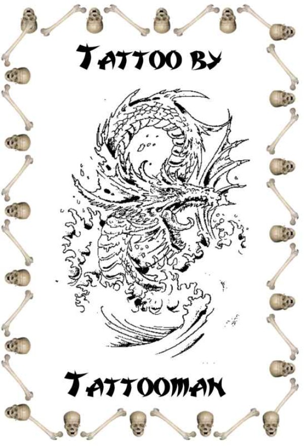 Dragons tattoo 西方龙纹身手稿