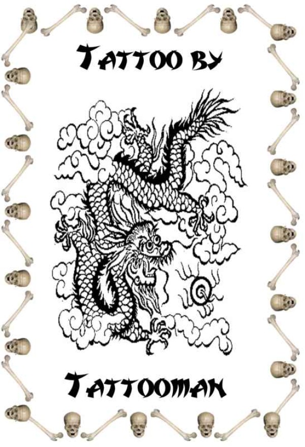 Dragons tattoo 西方龙纹身手稿