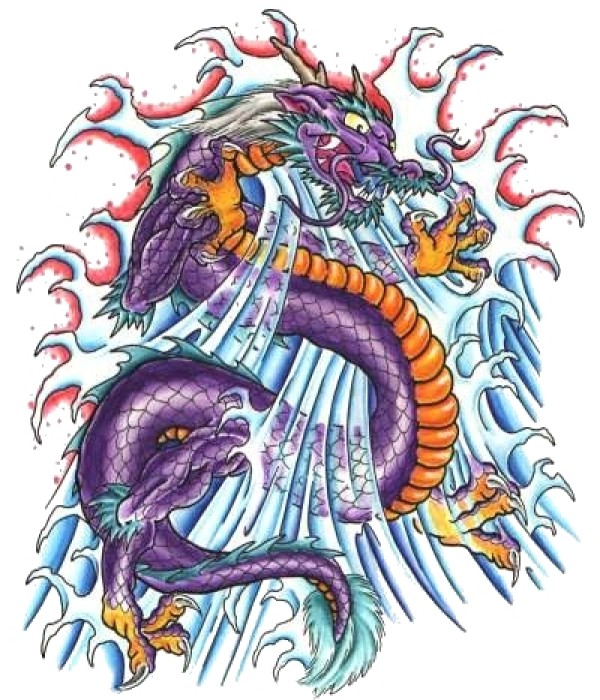 Dragons tattoo 西方龙纹身手稿