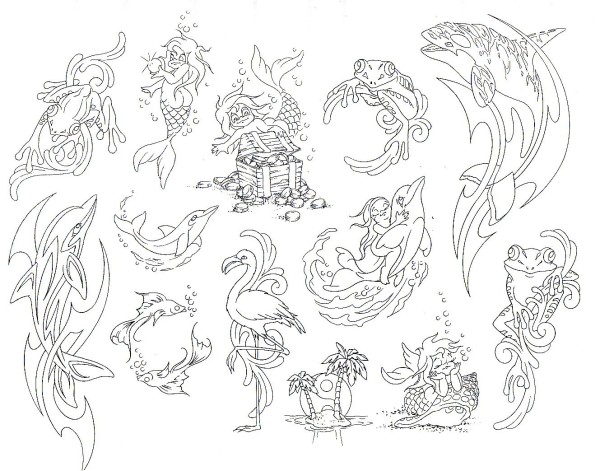 《欧美纹身手稿大全》高清扫描版Tattoo Designs (七)