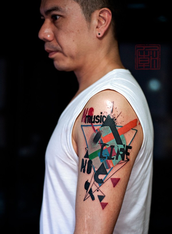 《迷幻泼墨风》亦梦亦幻的别样纹身，色彩绚丽（五）
