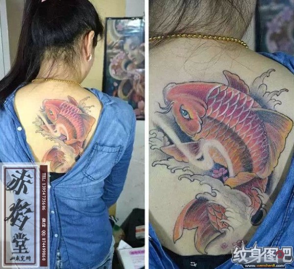 山东纹身 鲤鱼纹身 招财纹身