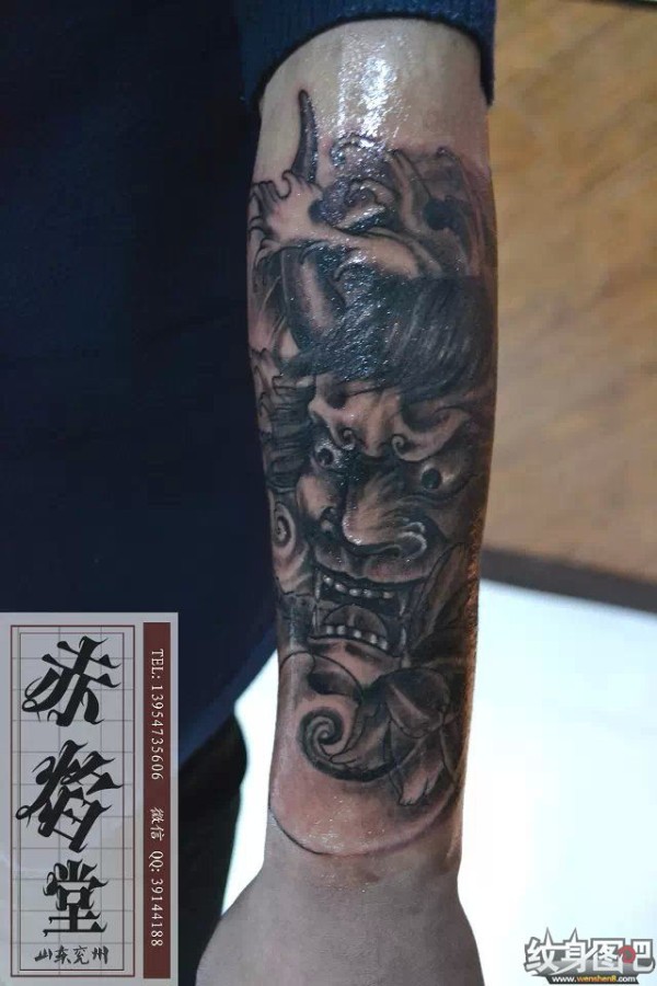 山东纹身 赤焰堂花臂纹身