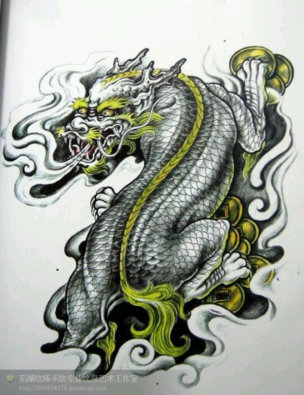 好看的麒麟回头纹身手稿6QCnE.jpg