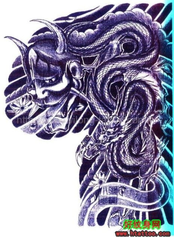 凶神恶煞的半兽人刺青素材