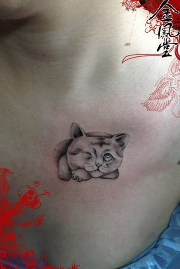 小猫纹身图