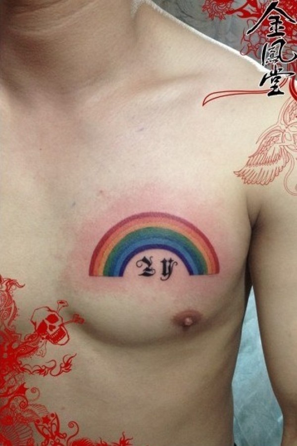 彩虹纹身图案