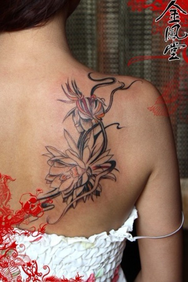 昙花纹身图案