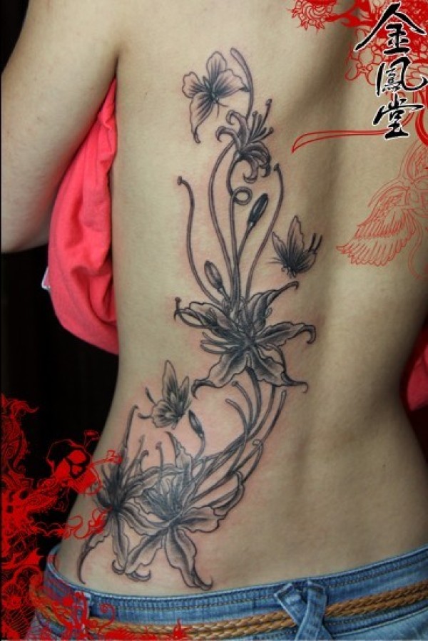 彼岸花纹身图案