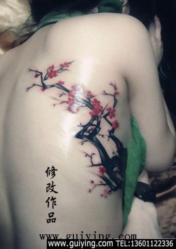 梅花纹身图案
