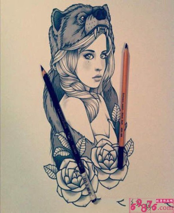 性感插画纹身手稿