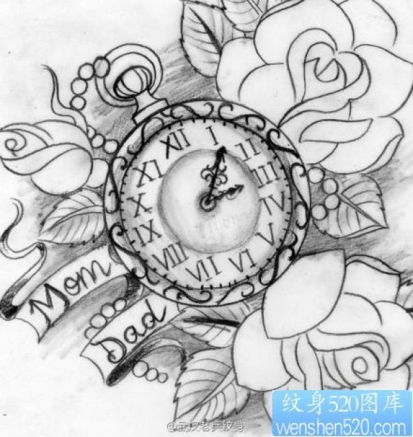 一款纹身手稿图案