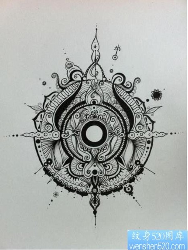 一款个性纹身手稿图案