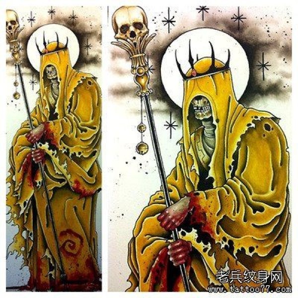 死神纹身手稿图案