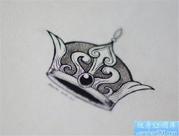 皇冠纹身手稿图案