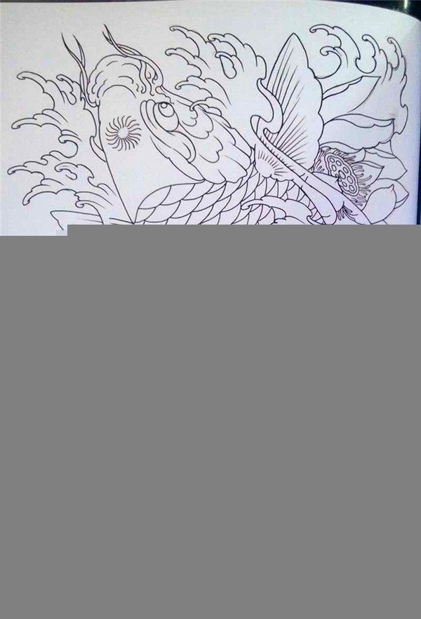 传统年鉴鱼纹身手稿（67）