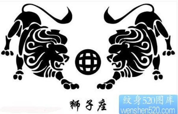 狮子座星座纹身作品