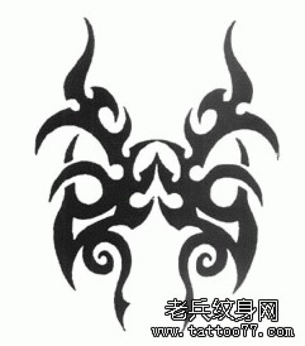 一幅个性图腾纹身图片由纹身520图库推荐