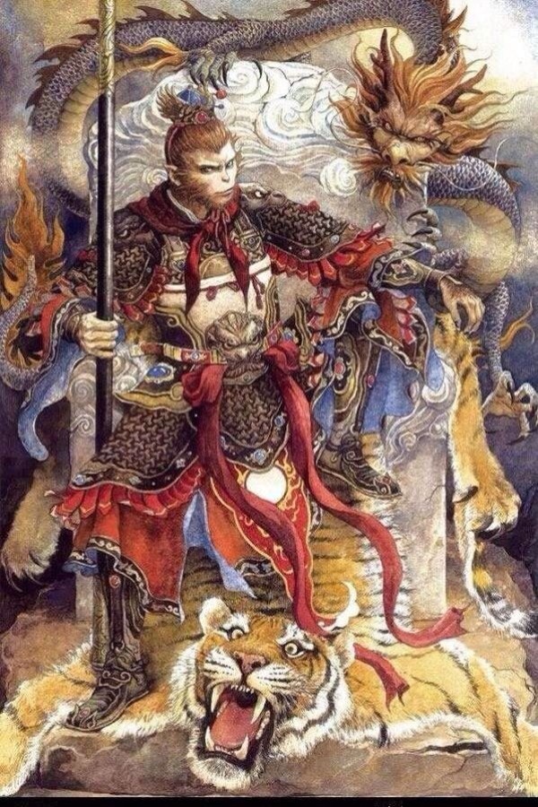 西游人物齐天大圣纹身手稿