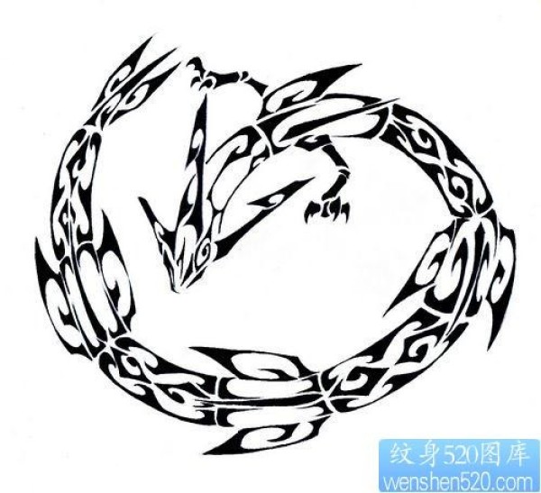 超帅的图腾动物纹身图片