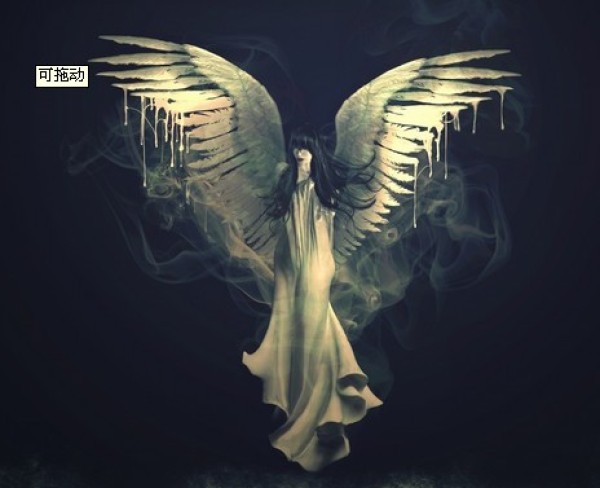梦幻恶魔天使纹身手稿