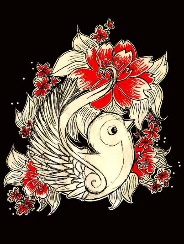 燕子樱花手稿