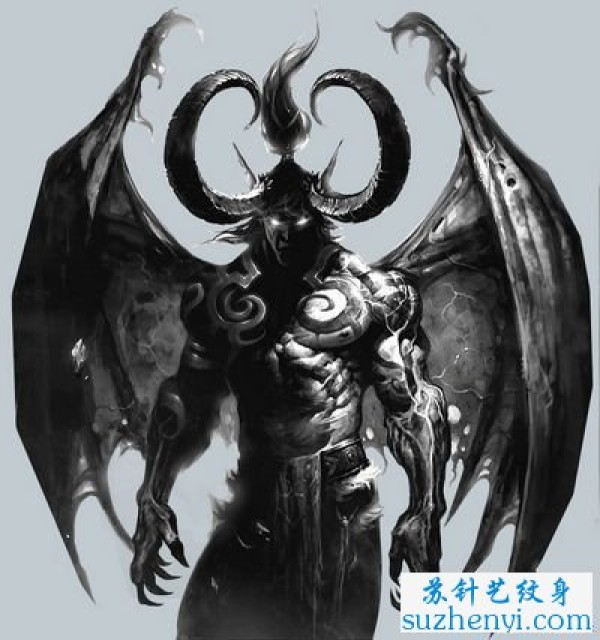 神话人物牛魔王纹身