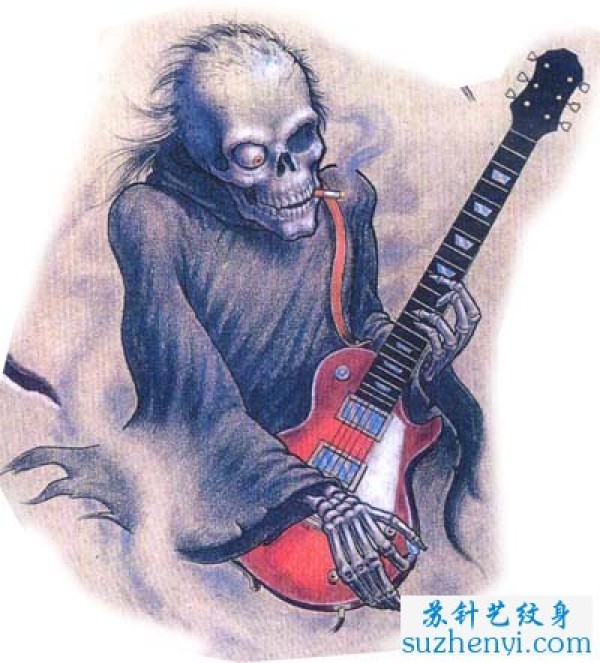 欧美精品骷髅纹身手稿