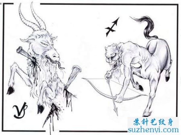 射手座羊星座纹身