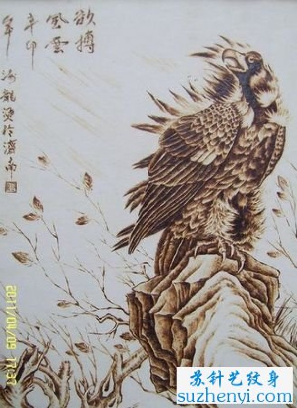 老鹰纹身手稿纹身