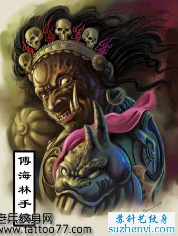 大黑天菩萨纹身手稿