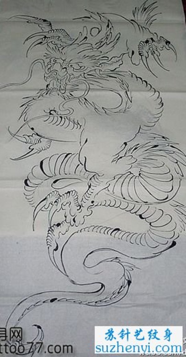 龙纹身手稿