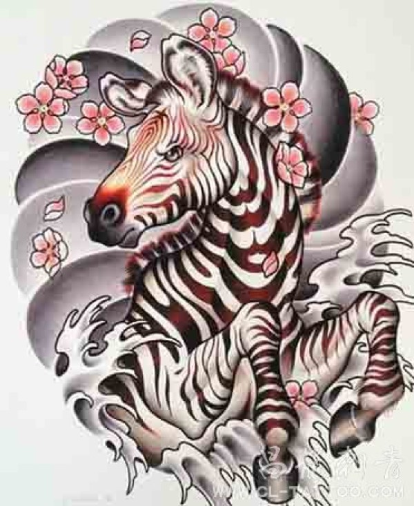 福州斑马纹身图_经典小图
