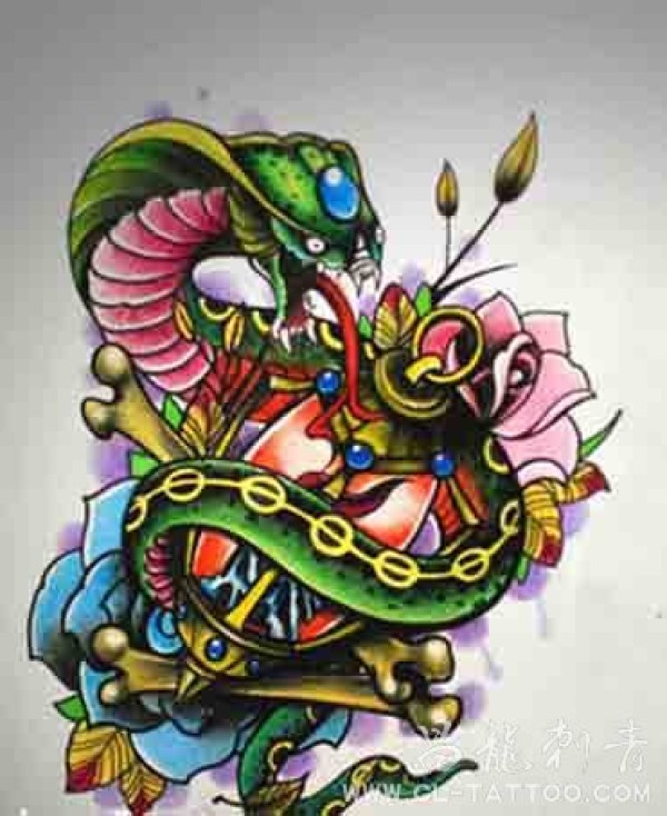 福州纹身蛇纹身图_经典小图